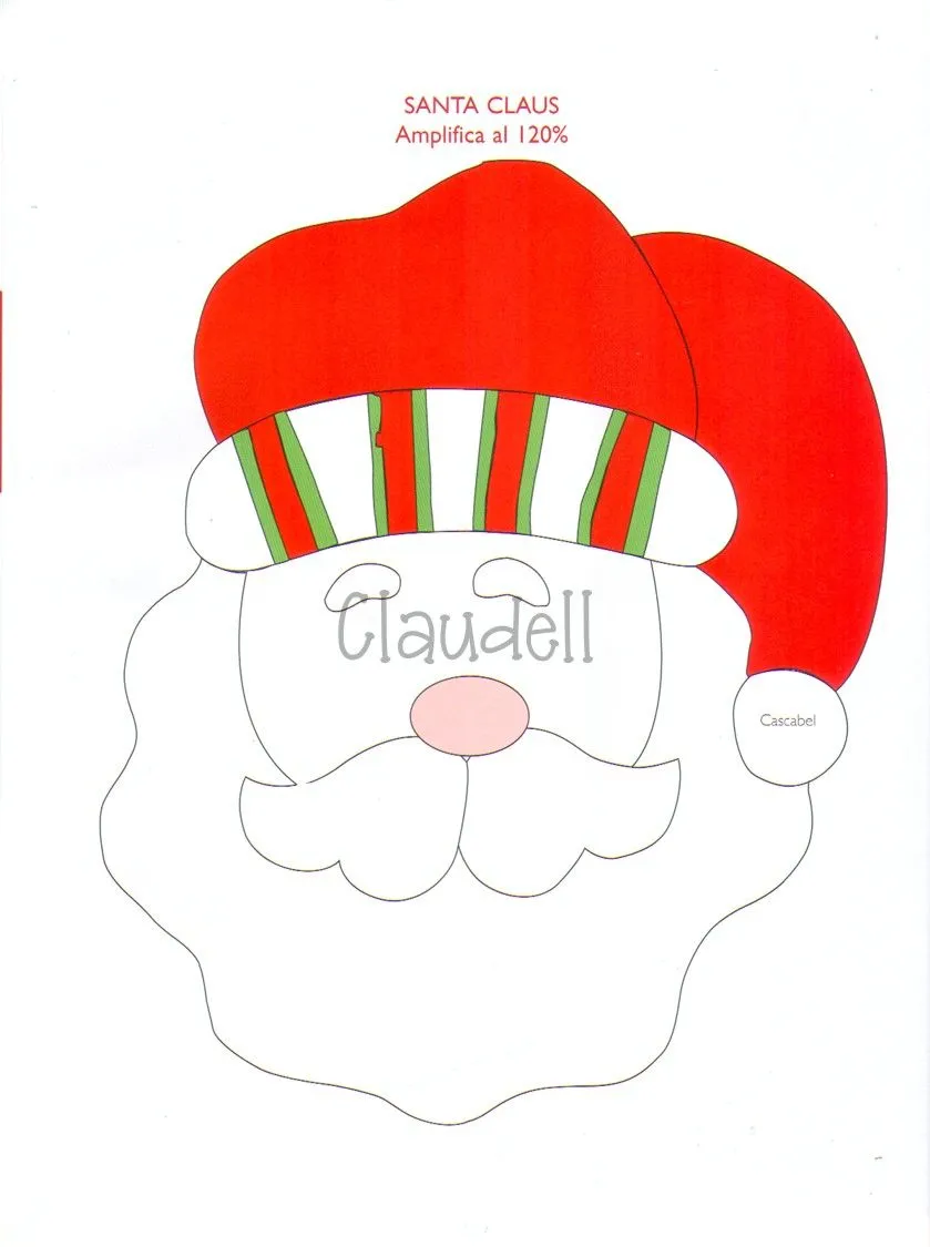 Molde de la cara de santa claus - Imagui