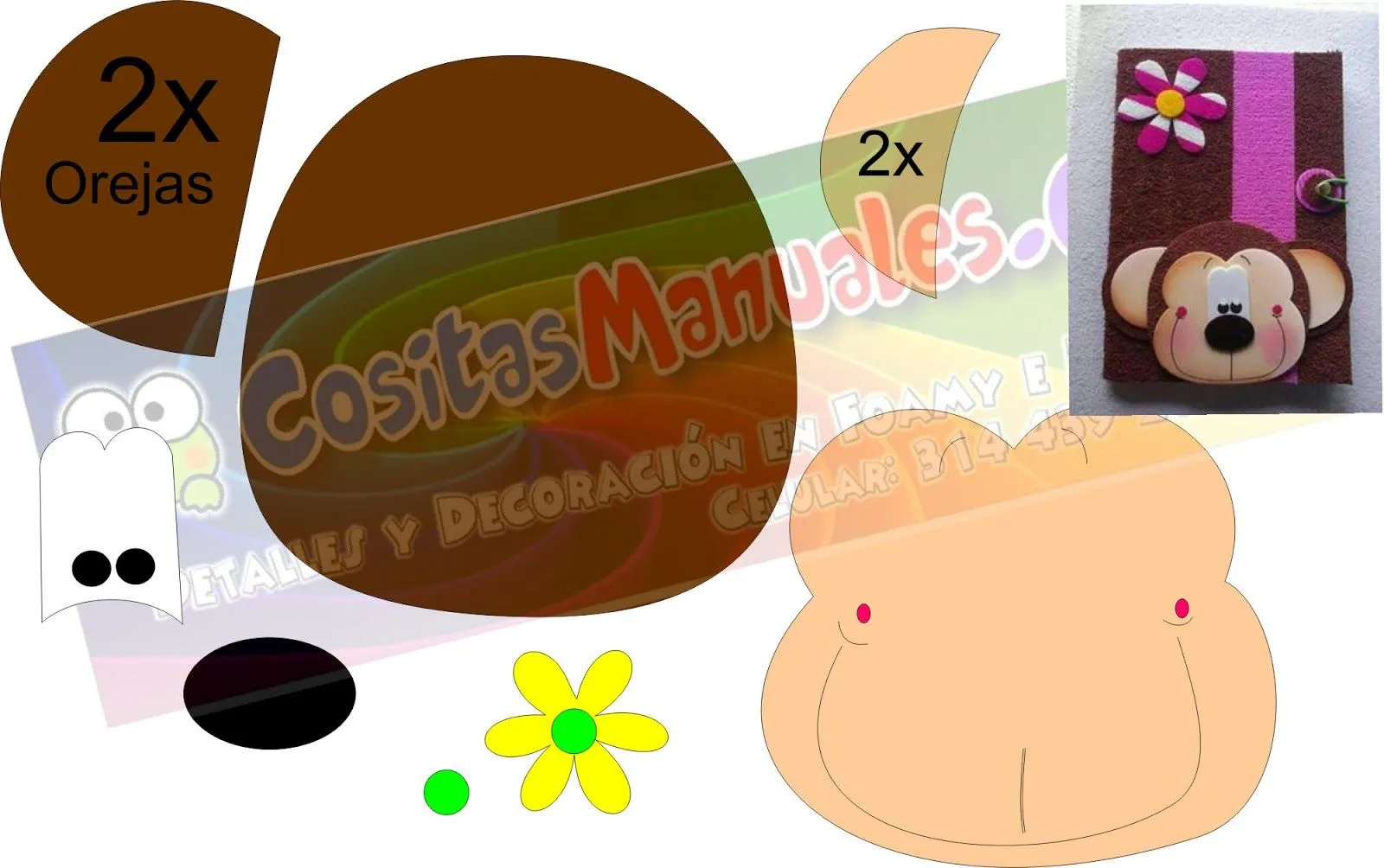 Molde de Carpeta Escolar en Goma Eva - Lili Daza Diseño