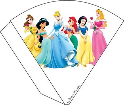 MOLDE CONO DE PRINCESAS DISNEY | Moldes