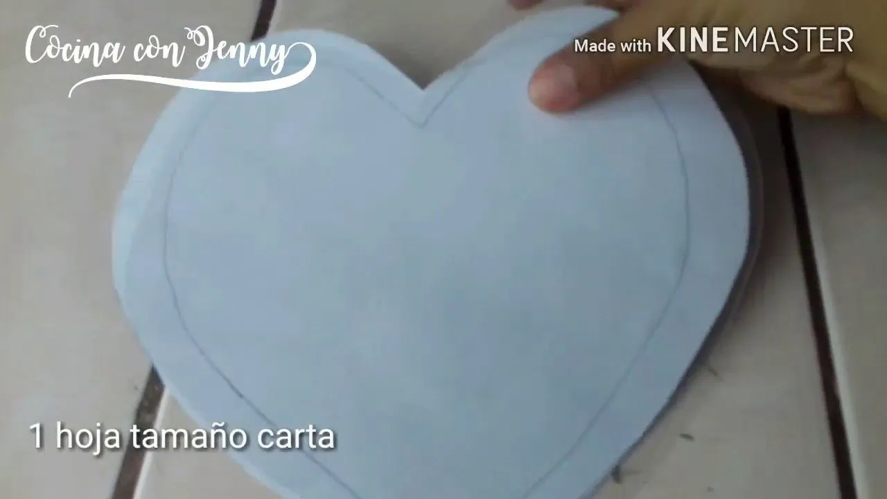 Cómo hacer un molde de corazón. How to make a heart pan/plantilla/Cocina  con Jenny - YouTube