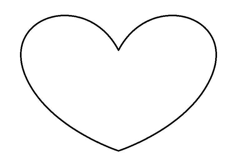 Molde de corazon para imprimir - Imagui