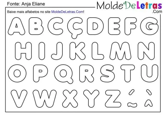 Molde de-letras-fonte-anja-eliane