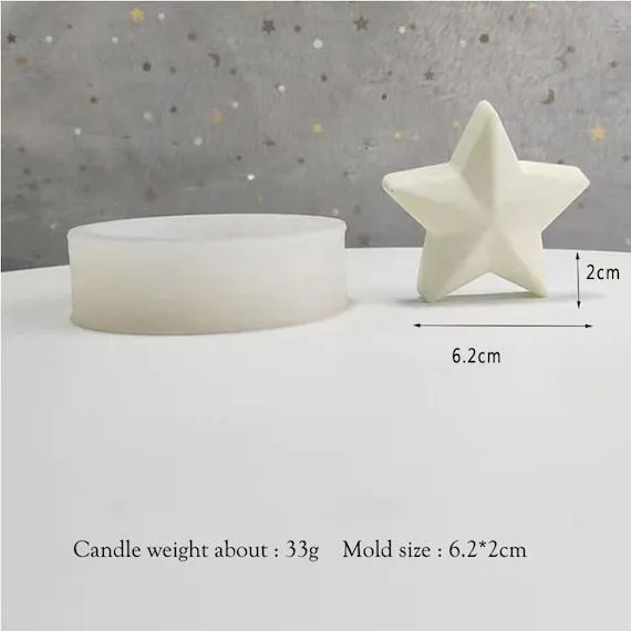 Molde de estrella de cinco puntas molde de vela estrella - Etsy México