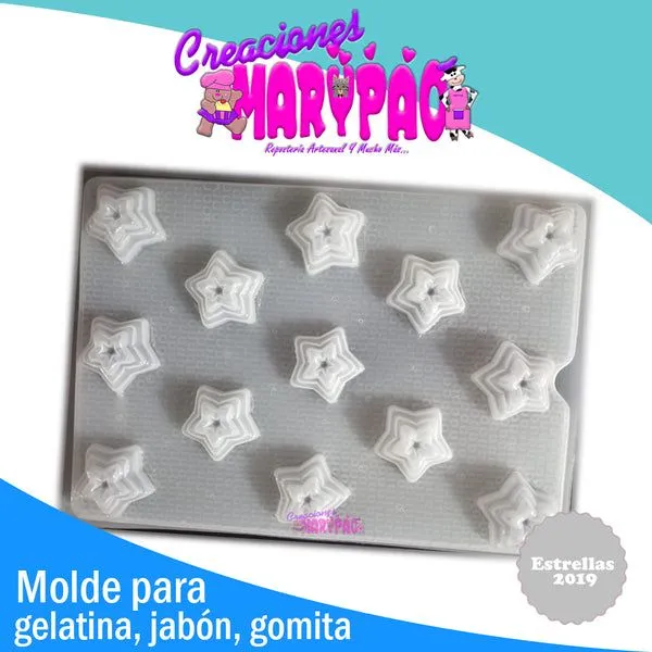 Molde Estrellas 3D Navidad Gelatina Gomita Jabón – Creaciones Marypao