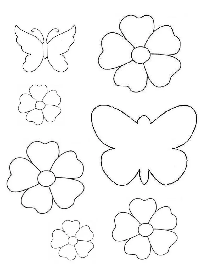 Molde Flores y Mariposas | PDF