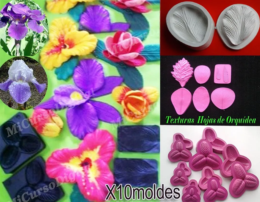 MOLDE PARA FOMY LIRIOS MORADOS ORQUIDEAS PARA MANUALIDADES FLORISTERIA GOMA  EVA FOMI FOMY, MATERIALES PARA MANUALIDADES EN MASA FLEXIBLE FOAMY GOMA EVA  PASTILLAJE Y DECORACIÓN DE TORTAS