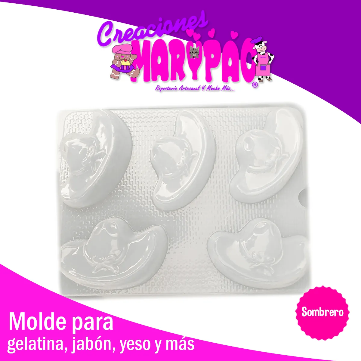 Molde Para Gelatina Sombrero de Charro Fiesta Patrias Jabon – Creaciones  Marypao