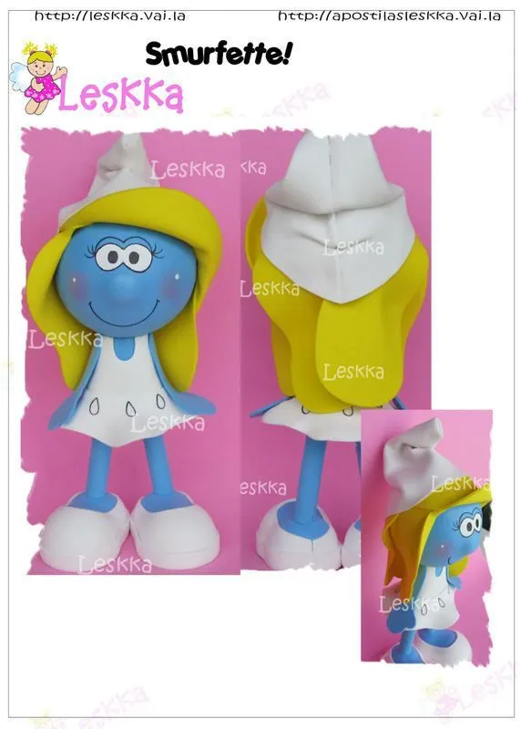 Molde para el gorro de los pitufos - Imagui