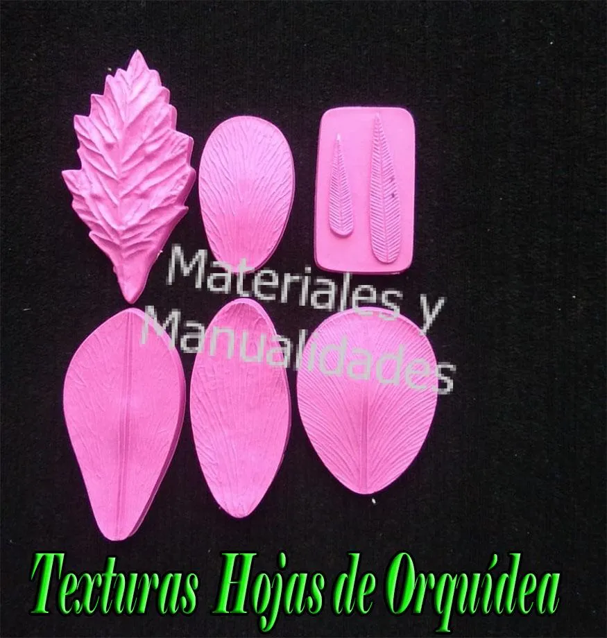 MOLDE HOJAS NERVADORAS ORQUÍDEAS TEXTURIZADOR PARA FOLLAJE Y FLORISTERÍA  PORCELANICRÓN PASTA FOAMY, MATERIALES PARA MANUALIDADES EN MASA FLEXIBLE FOAMY  GOMA EVA PASTILLAJE Y DECORACIÓN DE TORTAS