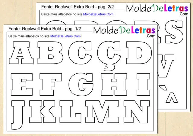 Molde de letras pdf - Imagui