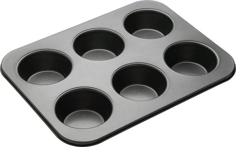 Molde Para Muffin y Cupcake de 6 Cavidades Antiadherente, placa ...