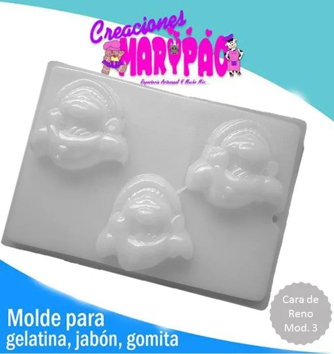 Molde Reno Mod3 Navidad Gelatina Jabon Vela – Creaciones Marypao