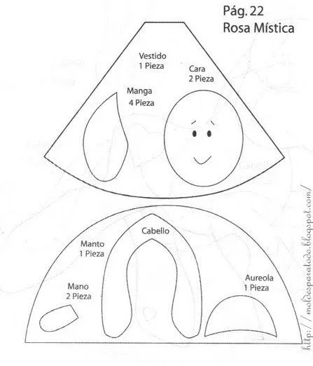 Molde de rosa de foami - Imagui