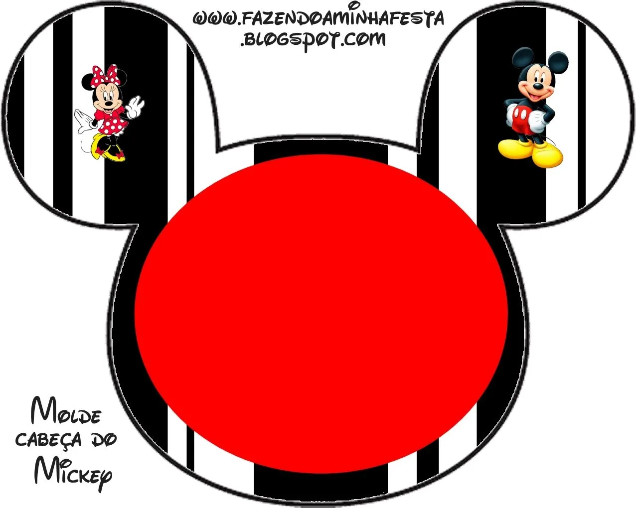 Molde rosto Minnie - Imagui