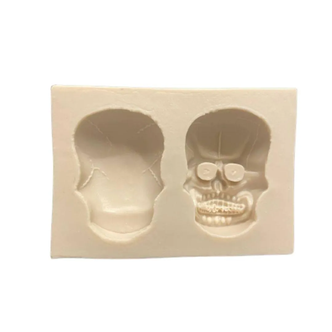 Molde de sílicon calavera calaca 3d doble vista halloween para reposte –  chezmarblan