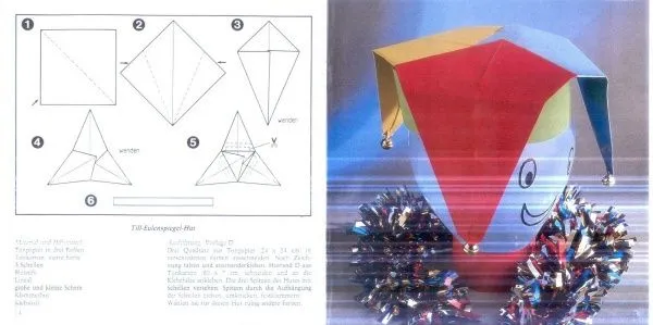 Molde para hacer sombrero de harlequín | Disfraces 10