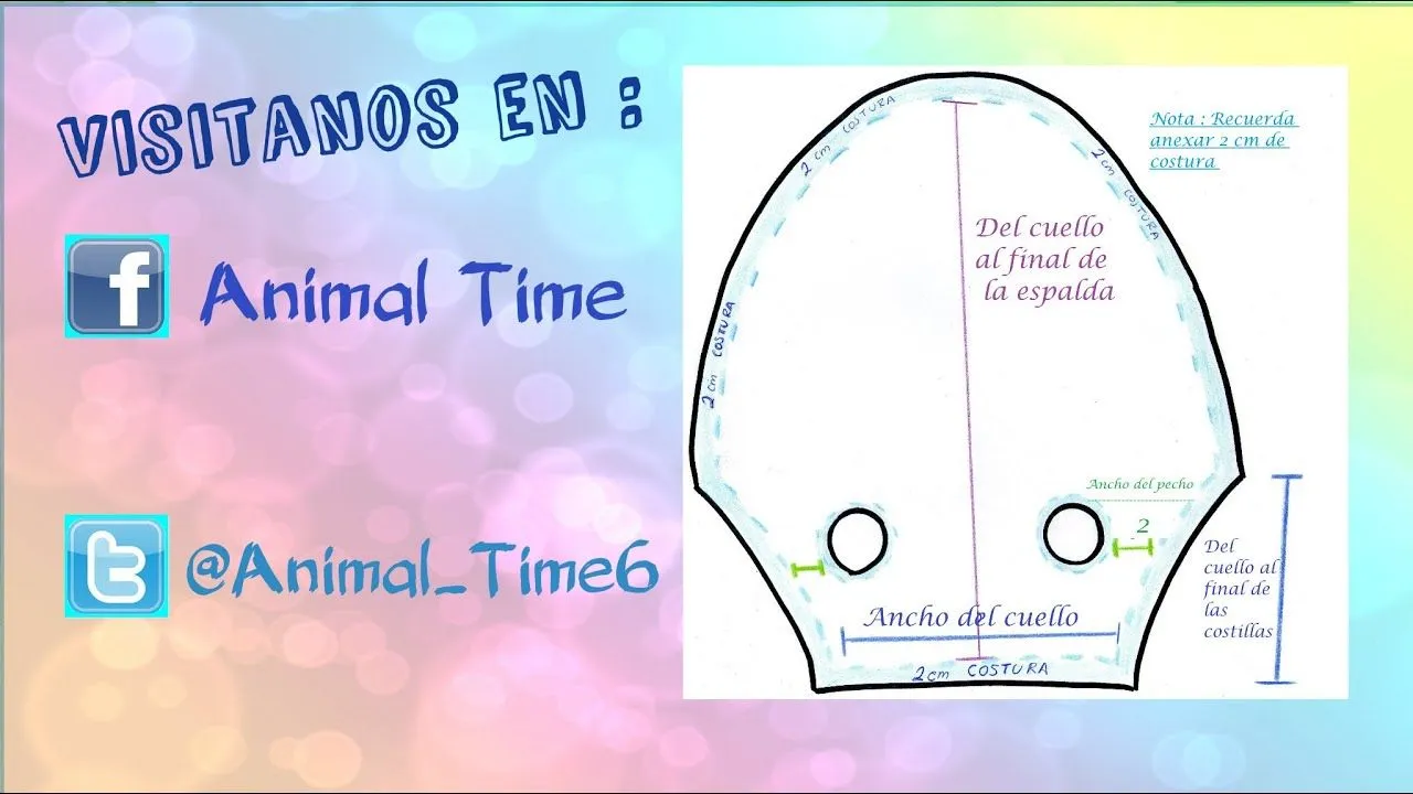 MOLDE PARA SUETER DE PERRO ♥ / molde para sweater para perro | ANIMALTIME