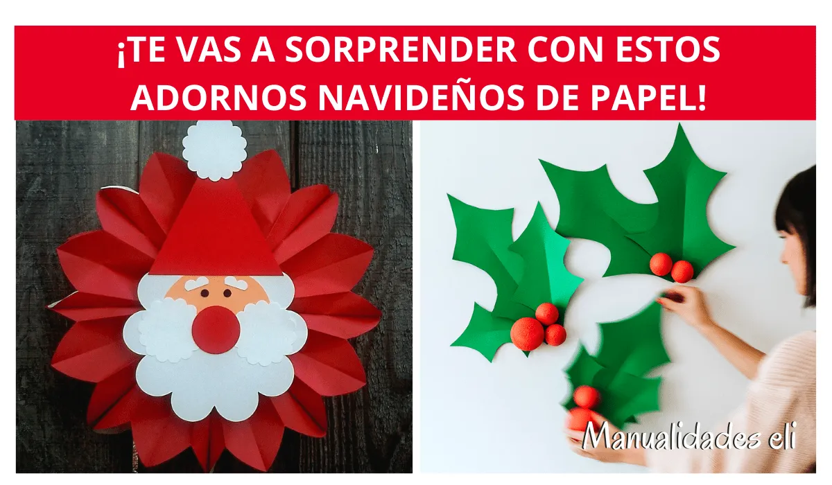 CON MOLDE: ¡Te Vas A Sorprender De Estos Adornos Navideños Hechos Con  Papel! - Manualidades eli