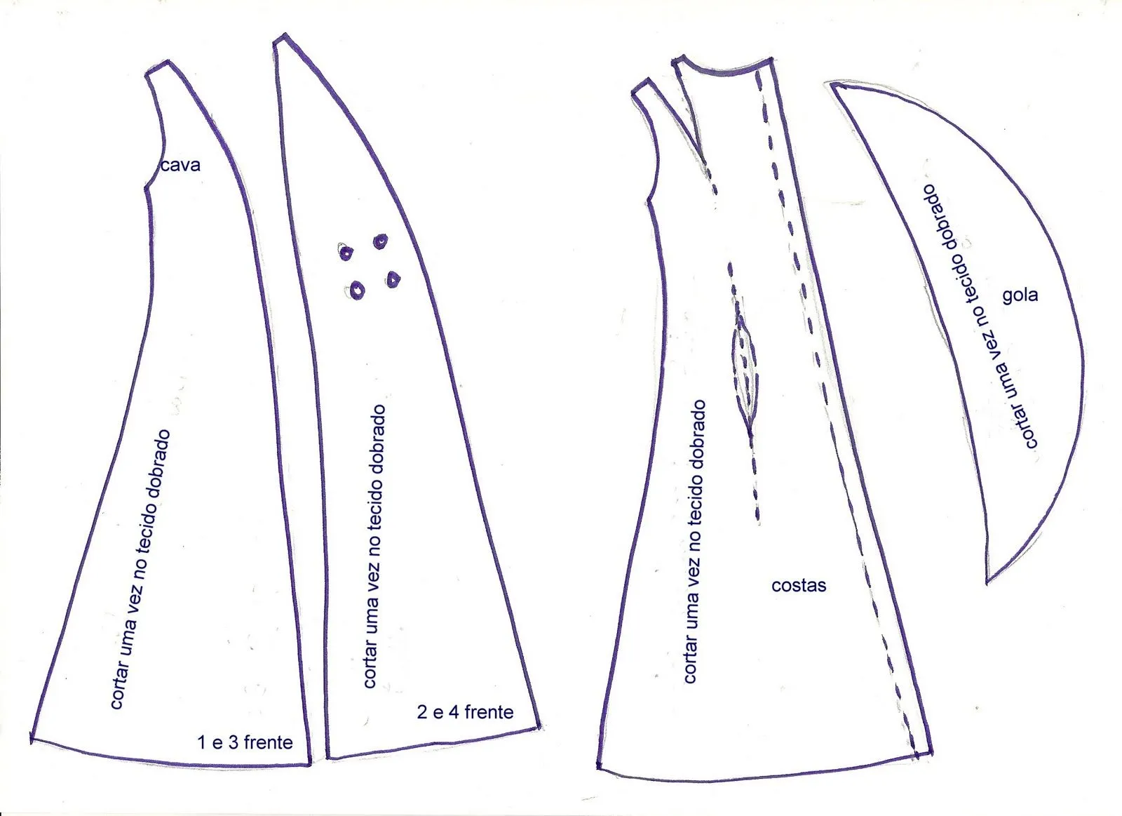 Molde de vestido - Imagui