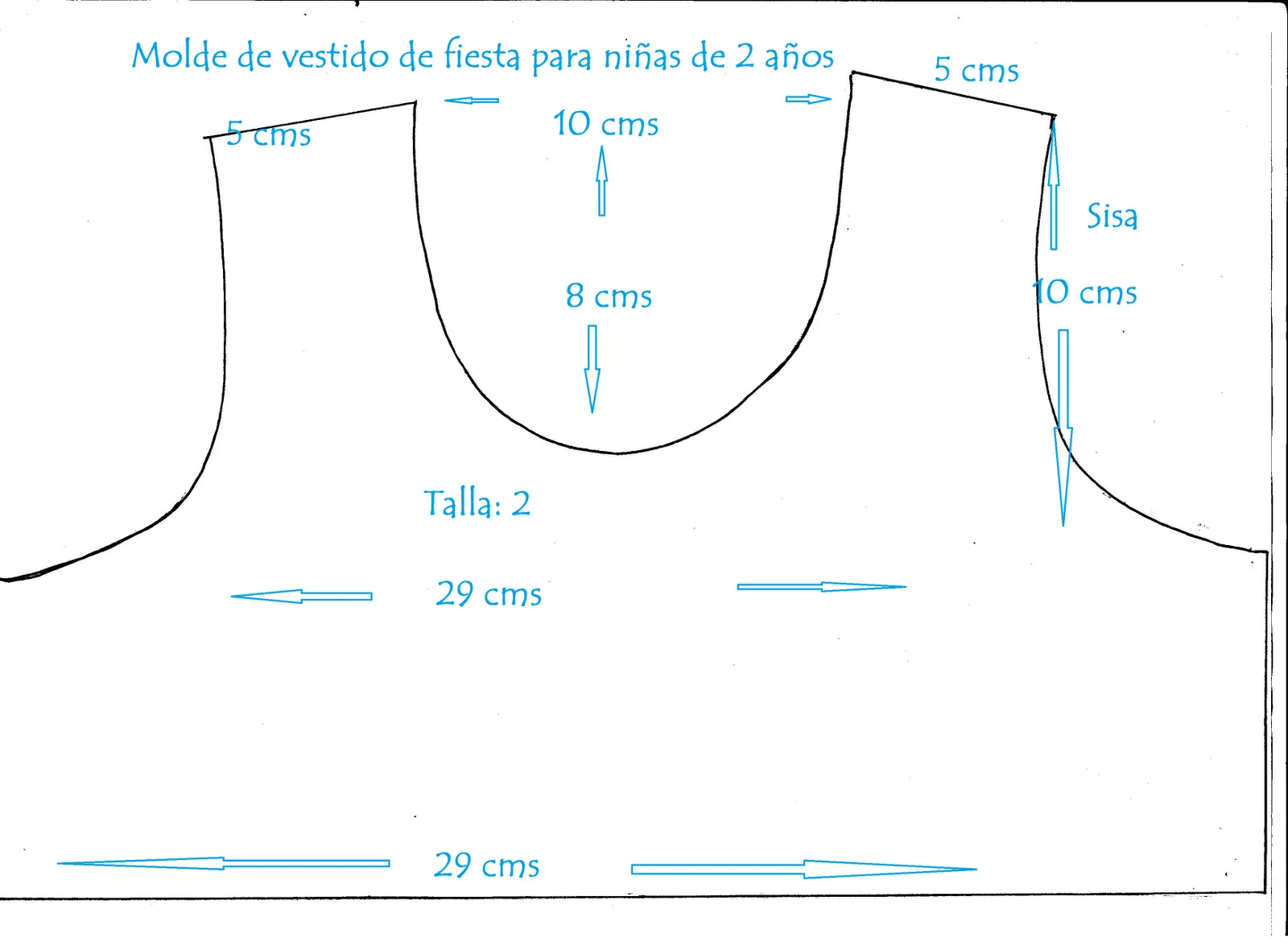 Molde de vestido para niña - Imagui