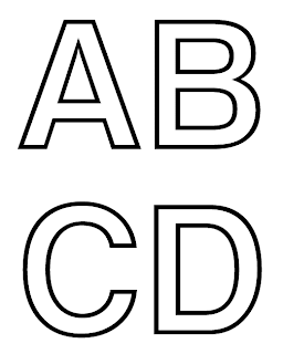 Molde de letras del abecedario grandes - Imagui