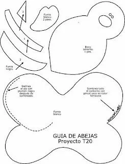 Moldes para hacer una abeja | Solountip.