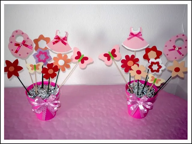 Centros de mesa para baby shower en goma eva - Imagui