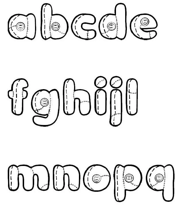 Moldes de alfabeto diferentes