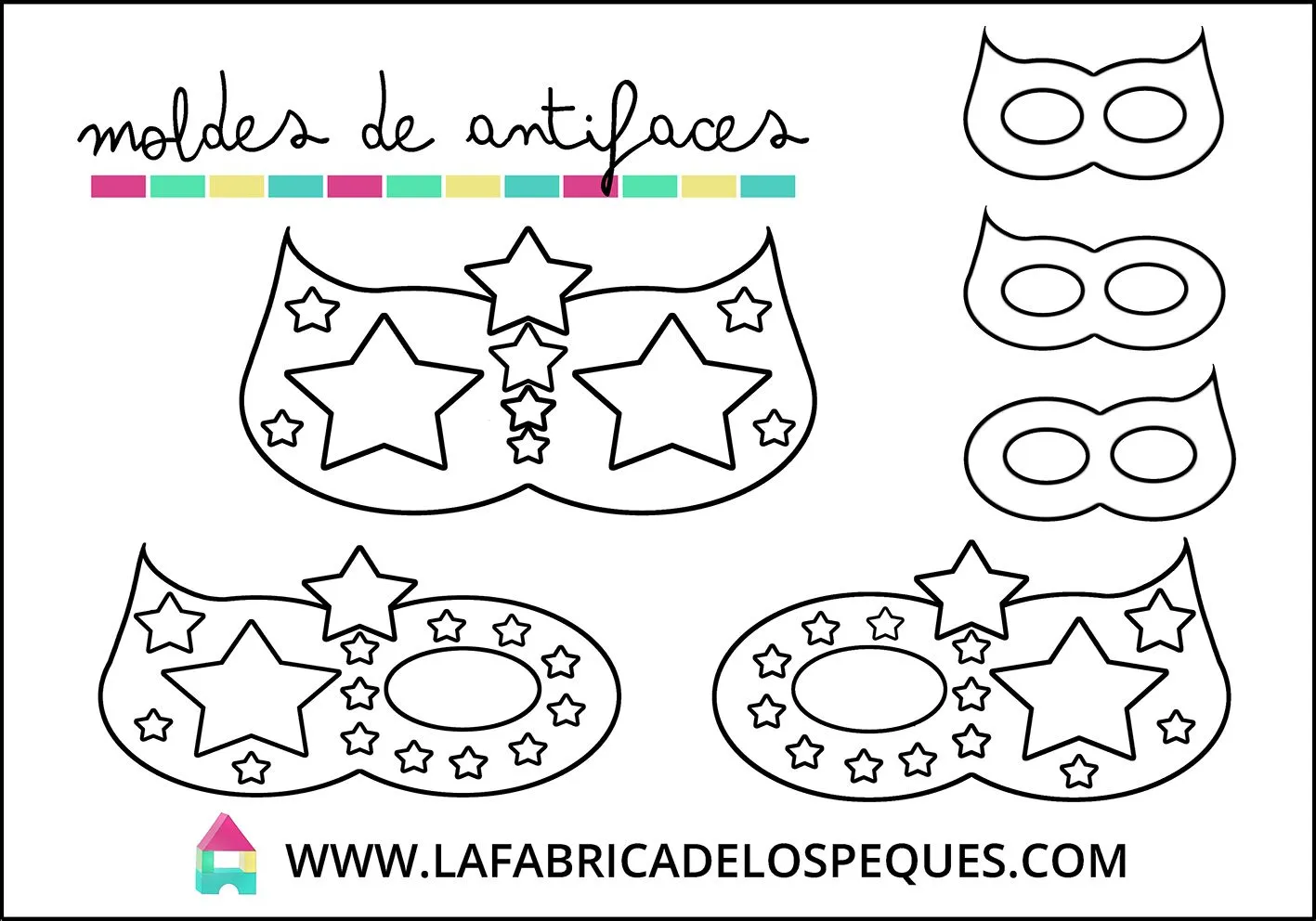 Moldes de antifaces - La fábrica de los peques