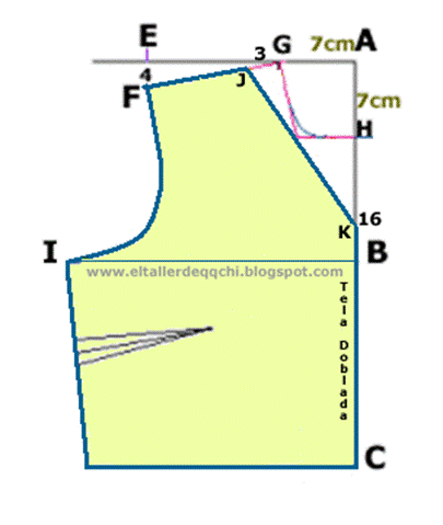 Moldes de blusas de cuello v - Imagui