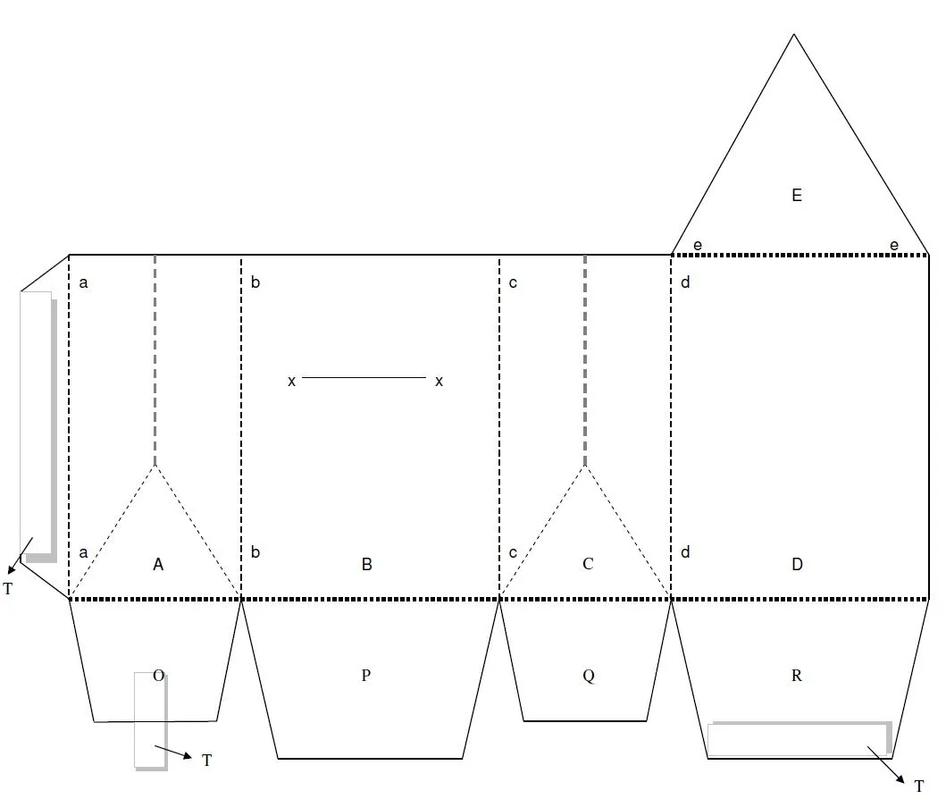 Moldes de bolsas de papel - Imagui