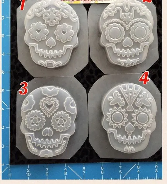 Moldes de calaveras de azúcar - Etsy México