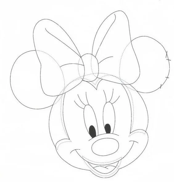 Moldes de la cara de Minnie Mouse. | emily | Pinterest | Ratones y ...