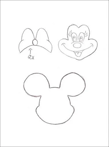 Moldes de caras de Minnie Mouse - Imagui