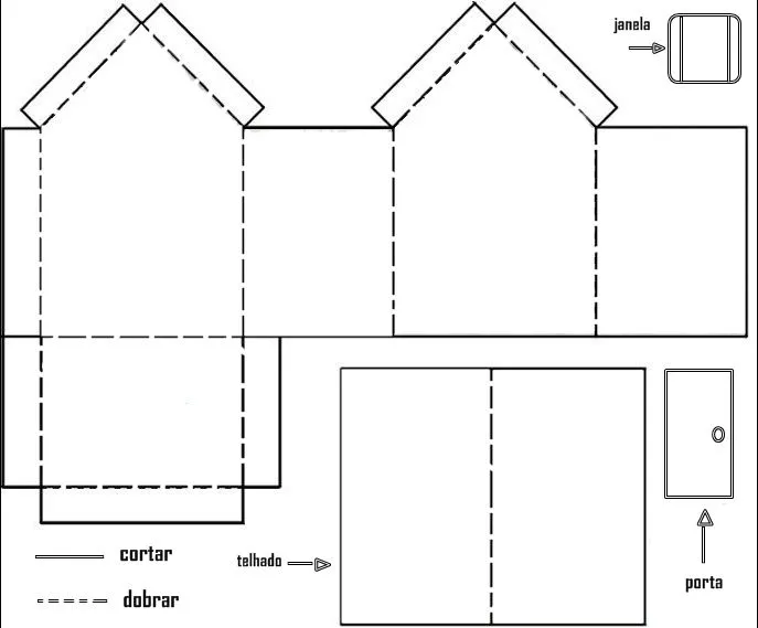 Moldes de casas para armar - Imagui