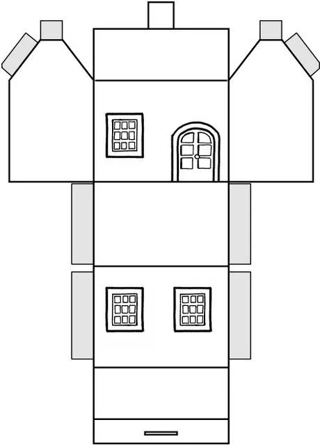 Moldes para hacer casas en cartulina - Imagui | faroles | Pinterest