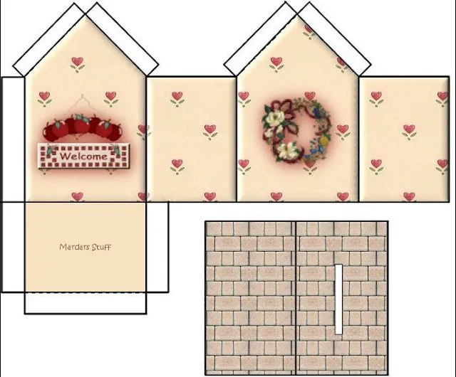 Moldes de casas para imprimir, recortar e montar ou confeccionar ...