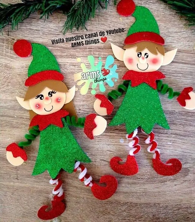 Moldes duendes navideños