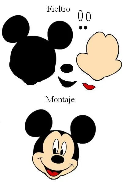  ... Moldes de fieltro.: Patrones de fieltro de Mickey Mouse de Disney