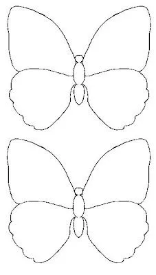 Moldes para mariposas de fomi - Imagui