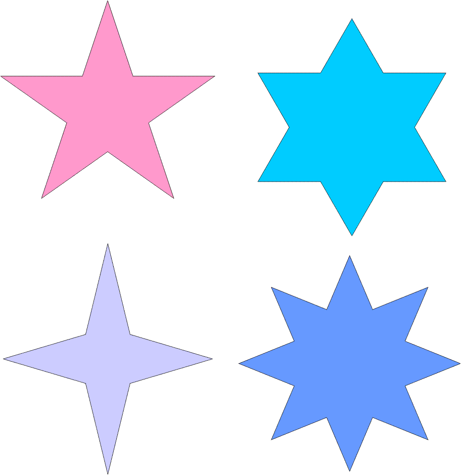 Moldes y Figuras de Sucha Foami: moldes de estrellas