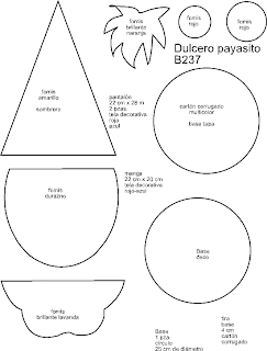 Moldes y Figuras de Sucha Foami: payasos