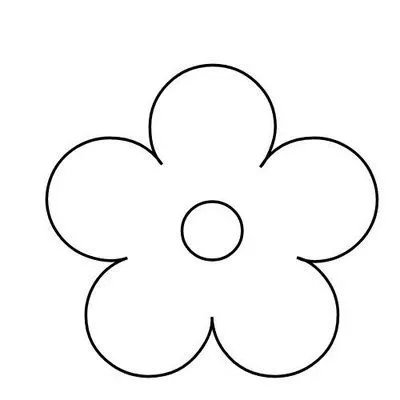 Molde flor 5 petalos - Imagui