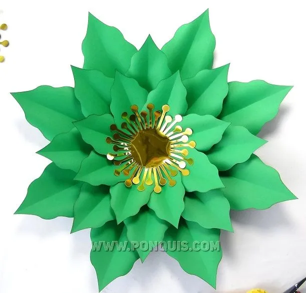 Moldes para realizar Flor en papel Cartulina para Navidad – Galería Ponquis