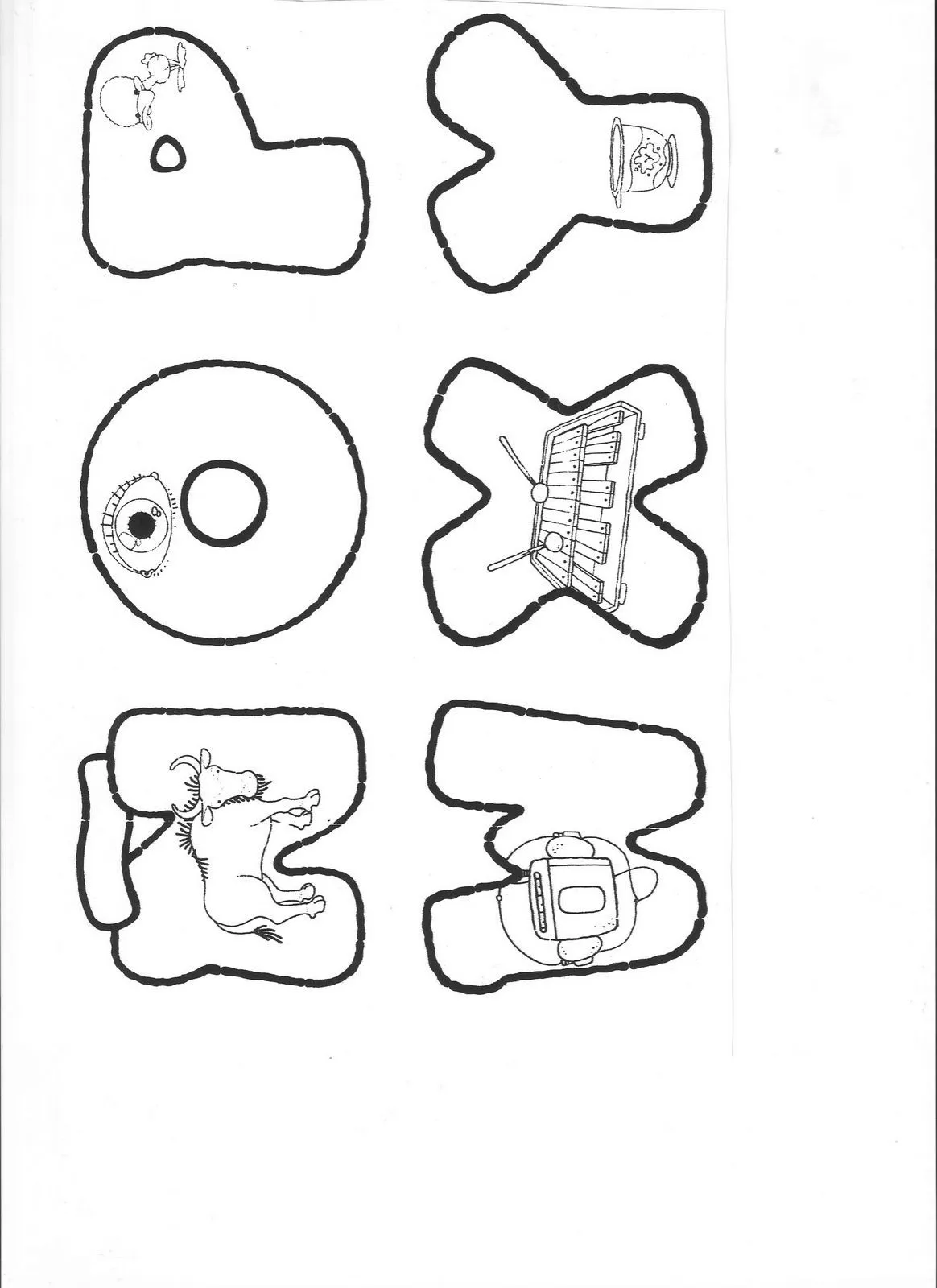 Moldes para letras de foami - Imagui