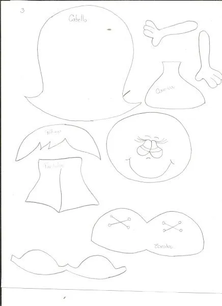 Moldes de fofuchas para decorar cuadernos - Imagui