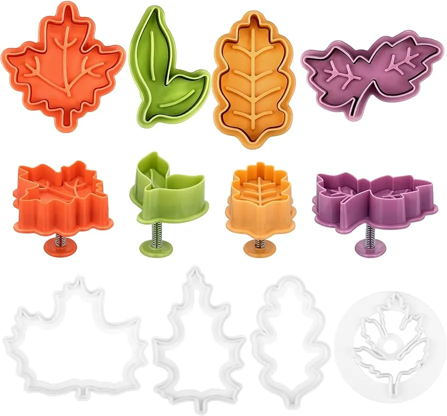 8 moldes de hojas de otoño para galletas, moldes de hojas de arce para  repostería, fondant para Acción de Gracias, Navidad, otoño, galletas,  decoración de repostería, herramientas de bricolaje : Amazon.com.mx: Hogar