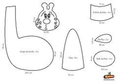 Moldes de jirafas bebés - Imagui