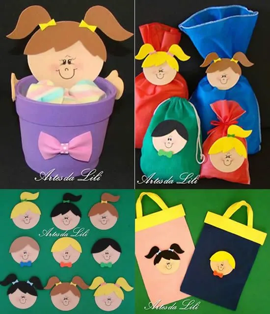 04 Moldes de Lembrancinhas para dia das crianças em EVA ...