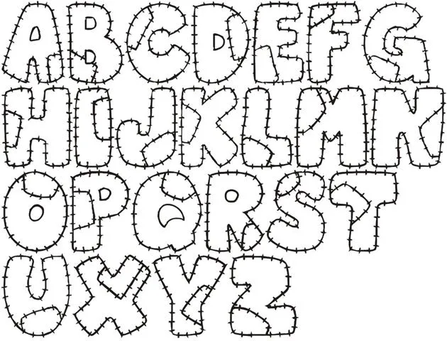 Moldes de letras para hacer en goma eva - Imagui